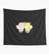 Anthropomorphized animals cartoon glowing Art Wall Tapestry