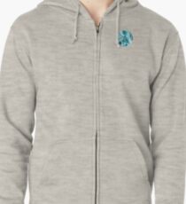 Ocean Print Zipped Hoodie
