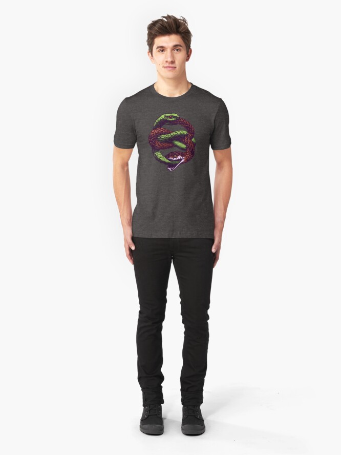 two-snakes-eating-each-other-twin-universe-symbol-t-shirt-by-manbird