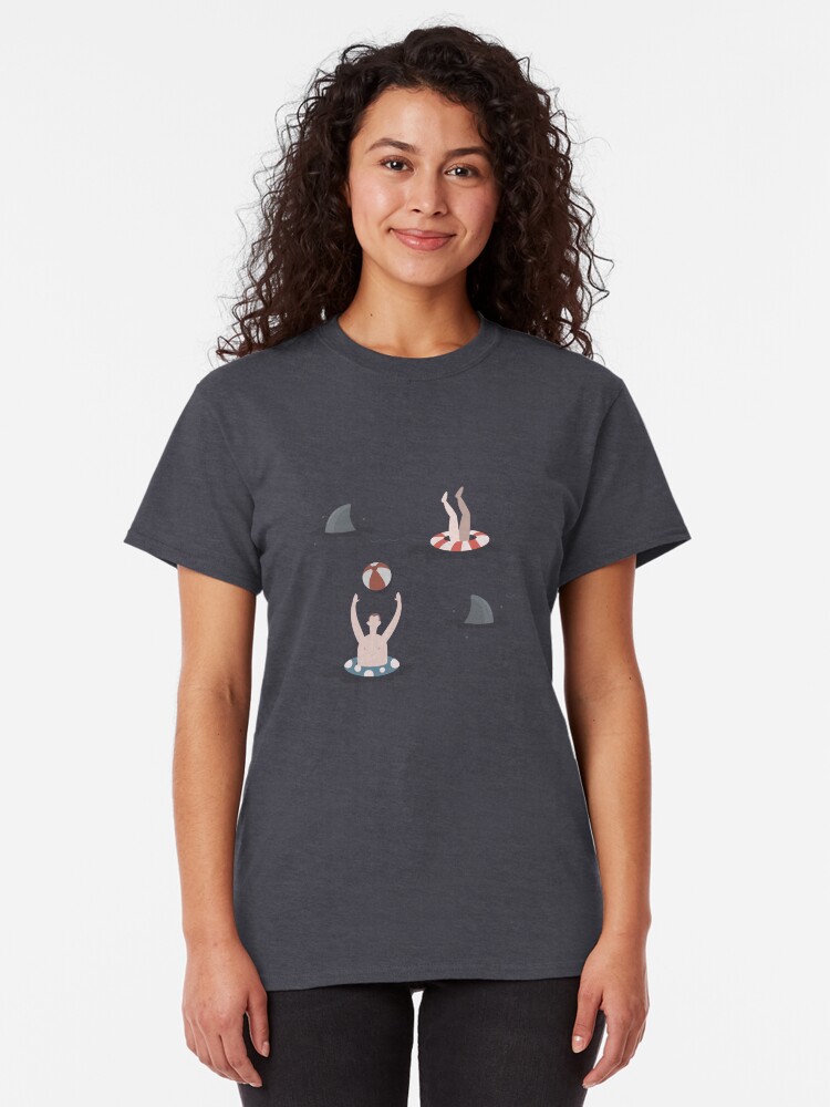 Alternate view of Swimming with Sharks Classic T-Shirt