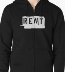 Rent (White) Zipped Hoodie