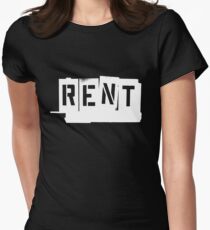 Rent (White) Women's Fitted T-Shirt