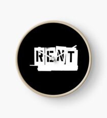 Rent (White) Clock