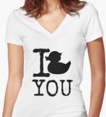 I duck you Women's Fitted V-Neck T-Shirt