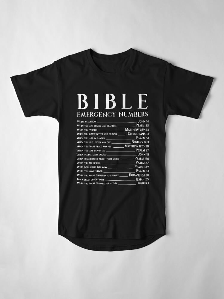 bible emergency numbers shirt