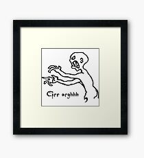 Grrr Argh Monster, Grr Arghh, Buffy the Vampire Slayer, Mutant Enemy, 90s, BTVS, Zombie, Joss Whedon, Angel, Buffering, Pop Culture, Zombie Framed Print