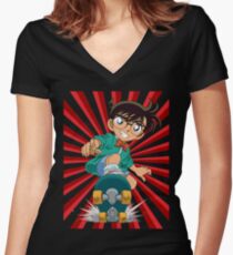 Camiseta entallada de cuello en V Sin título