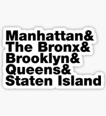 Five Boroughs ~ New York City Sticker
