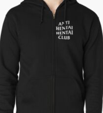 ANTI HENTAI HENTAI CLUB Zipped Hoodie