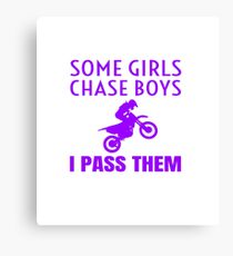 Funny Dirt Bike Motocross Dirtbike For Women Girls Canvas Print