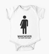 WHICHEVER — Just Wash Your Hands (Black on White) One Piece - Short Sleeve