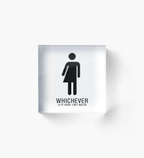 WHICHEVER — Just Wash Your Hands (Black on White) Acrylic Block