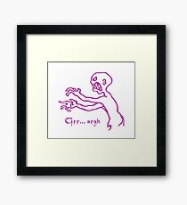 Grey Grrr Argh Monster, Grr Arghh, Buffy the Vampire Slayer, Mutant Enemy, 90s, BTVS, Zombie, Joss Whedon, Angel, Buffering, Pop Culture, Zombie Framed Print