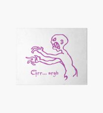 Grey Grrr Argh Monster, Grr Arghh, Buffy the Vampire Slayer, Mutant Enemy, 90s, BTVS, Zombie, Joss Whedon, Angel, Buffering, Pop Culture, Zombie Art Board