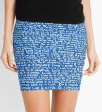 "Love is a risk. Do it anyway" - Wynwood Mural by Renda Writer (Blue) Mini Skirt