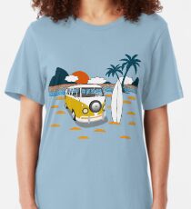 Surfer Klassischer Reisemobil Slim Fit T-Shirt