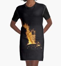 Revel Fire Graphic T-Shirt Dress