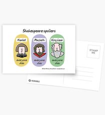 Shakespeare-Spoiler Postkarten