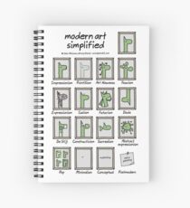 modern art simplified Spiral Notebook