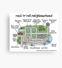 rock 'n' roll neighbourhood Canvas Print