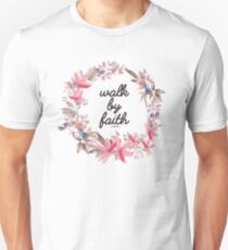 Christian Quote Watercolor Flowers Unisex T-Shirt