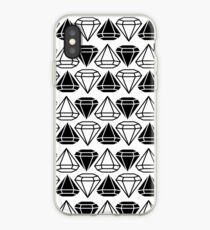 Black and white diamonds pattern iPhone Case