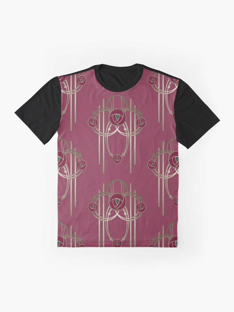 Alternate view of Art Nouveau Rose Gold Graphic T-Shirt