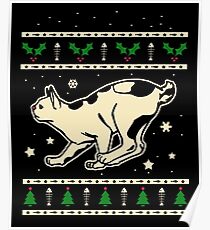 Christmas Japanese Bobtail Cat Gift Poster