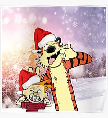 Hobbes Weihnachten Poster