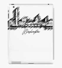 Grafische Gekritzelskyline Washingtons iPad-Hülle & Klebefolie