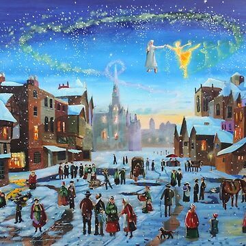 Artwork thumbnail, A Christmas Carol Scrooge and the ghost of Christmas past by gordonbruce