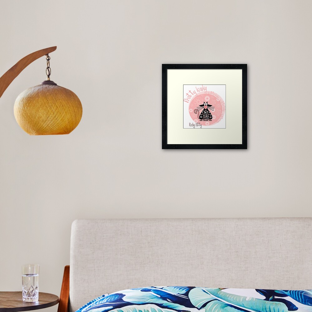 KINKY KITTY - Pretty Kinky Framed Art Print