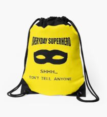 Everyday Superhero Drawstring Bag