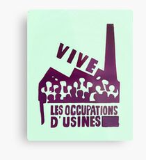 mai68-revolution-live-factory occupations Metal Print