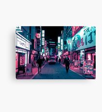 Schimmernde Neonlichter von Tokio Leinwanddruck