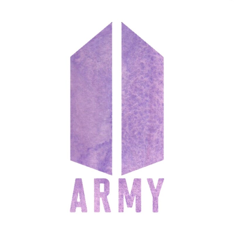  PURPLE BTS  ARMY  LOGO STICKER by manzae Redbubble