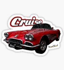 60 Corvette Cruise T-Shirt Sticker
