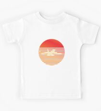 Vintage Sunset Airplane Kids Tee