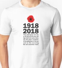 World War 1 Centenary Unisex T-Shirt