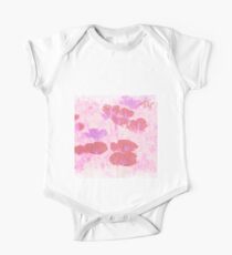 Painted Red Flowers One Piece - Short Sleeve