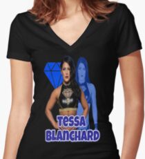tessa blanchard Women's Fitted V-Neck T-Shirt