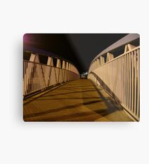 bridge (dusk: receding curves, zigzag shadows) Metal Print