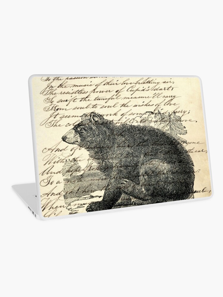 Rustic Cabin Woodland Animal Mountain Forest Grizzly Bear Laptop
