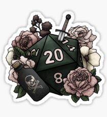 Schurkenklasse D20 - Tabletop Gaming Dice Sticker