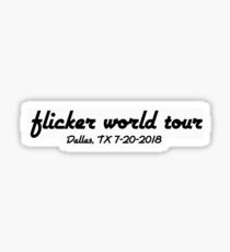 Flicker World Tour w/custom show date - Dallas Sticker
