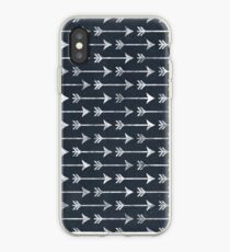 Chalkboard Black and White Tribal Arrow Pattern iPhone Case