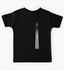PLANE WITH CONTRAILS Kids Tee