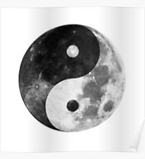 Moon Yin Yang Poster