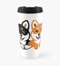 Happy Shiba Inu Friends Travel Mug