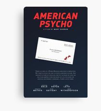 American Psycho - Bateman's blood-smeared business card Canvas Print